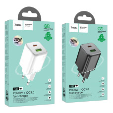 Мережевий зарядний пристрій Hoco N41 Almighty PD20W+QC3.0