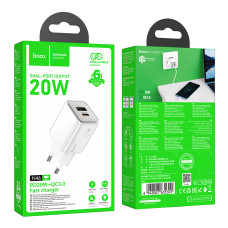 Мережевий зарядний пристрій Hoco N46 Glorious GaN PD20W+QC3.0