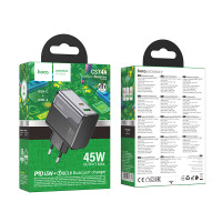 Мережевий зарядний пристрій Hoco CS74A Star Speed GaN PD45W+QC3.0