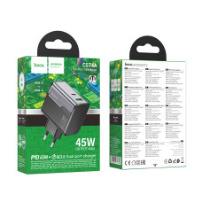 Мережевий зарядний пристрій Hoco CS74A Star Speed GaN PD45W+QC3.0