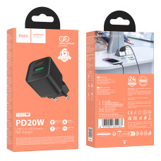 Мережевий зарядний пристрій Hoco N65 Ingenious GaN PD20W+QC3.0