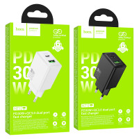 УЦІНКА Мережевий зарядний пристрій Hoco N71 Nuevo GaN PD30W+QC3.0 (пошкоджена упаковка)