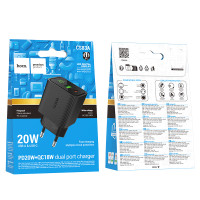 Мережевий зарядний пристрій Hoco CS83A Excellent PD20W+QC3.0