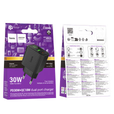 Мережевий зарядний пристрій Hoco CS84A Excellent PD30W+QC3.0