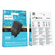 Мережевий зарядний пристрій Hoco CS95A Leader GaN PD30W+QC3.0