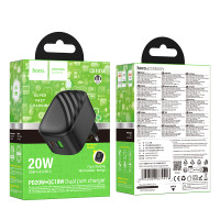 Мережевий зарядний пристрій Hoco CS101A folding PD20W+QC3.0
