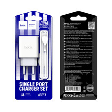 Мережевий зарядний пристрій Hoco C81A Asombroso single 2.1A Lightning