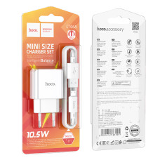 Мережевий зарядний пристрій Hoco C106A Leisure 10.5W Micro