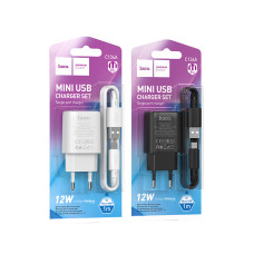 Мережевий зарядний пристрій Hoco C134A Solid 2.4A Micro