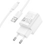Мережевий зарядний пристрій Hoco C145A Charm QC3.0 Micro