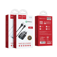 Мережевий зарядний пристрій Hoco C12Q Smart QC3.0 Type-C