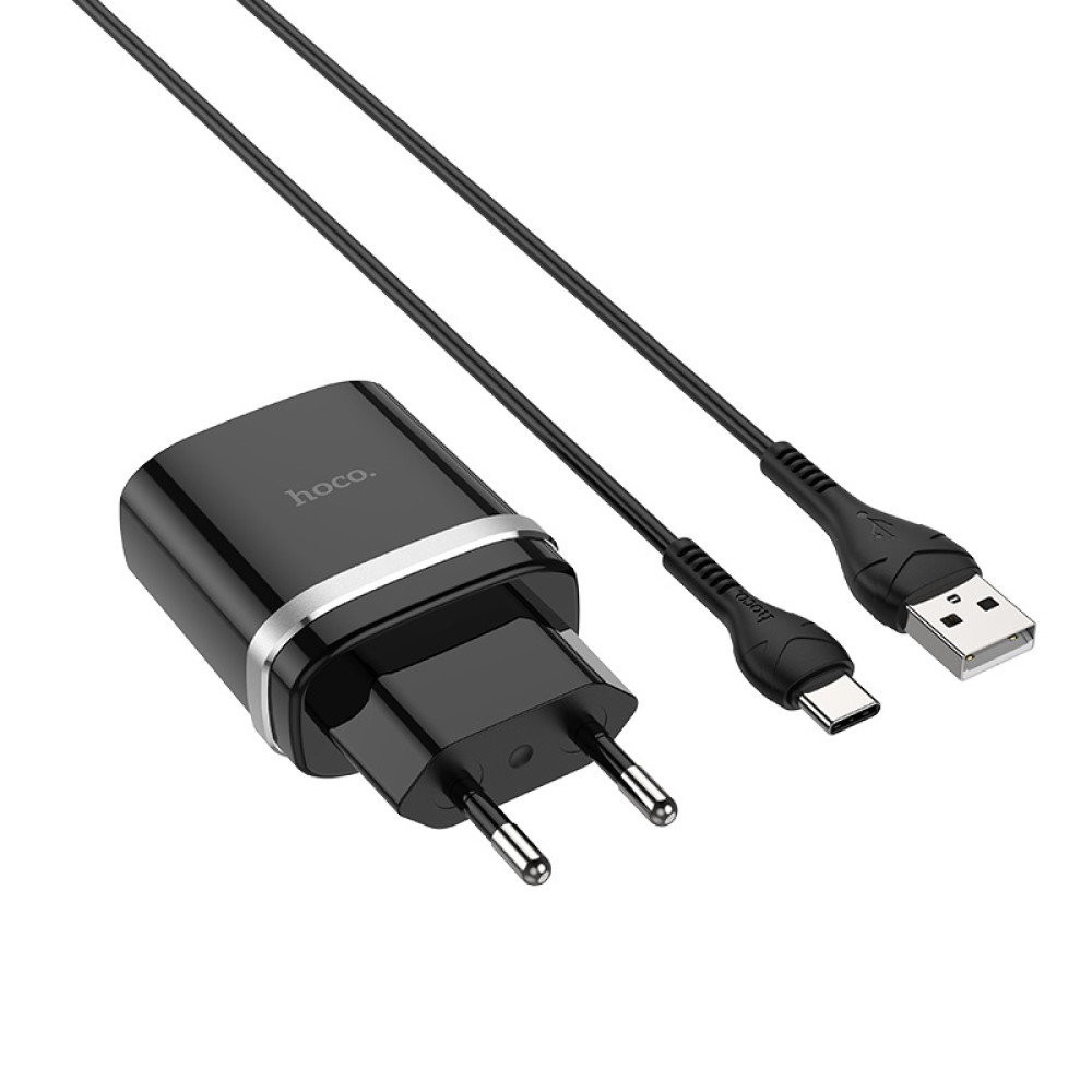 Мережевий зарядний пристрій Hoco C12Q Smart QC3.0 Type-C