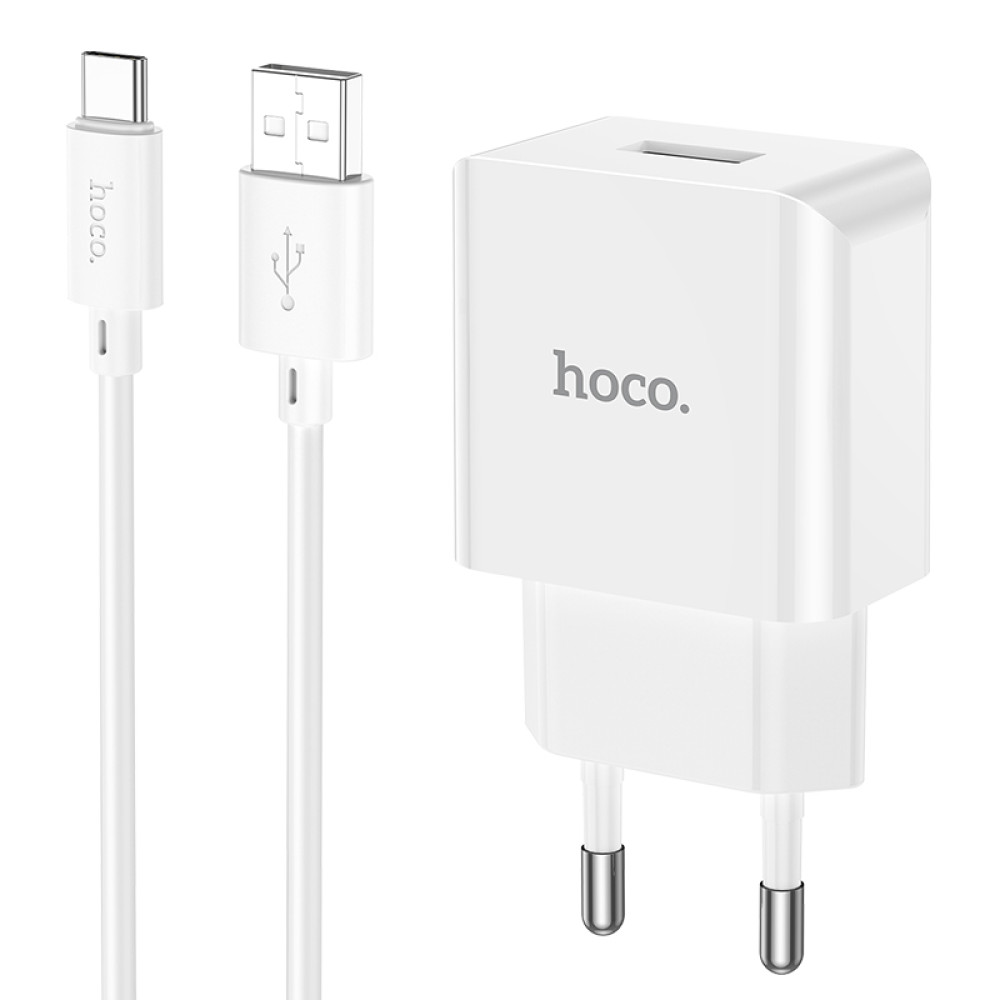 Мережевий зарядний пристрій Hoco C106A Leisure 10.5W Type-C