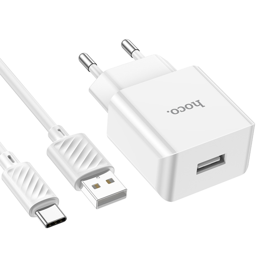 Мережевий зарядний пристрій Hoco C106A Leisure 10.5W Type-C