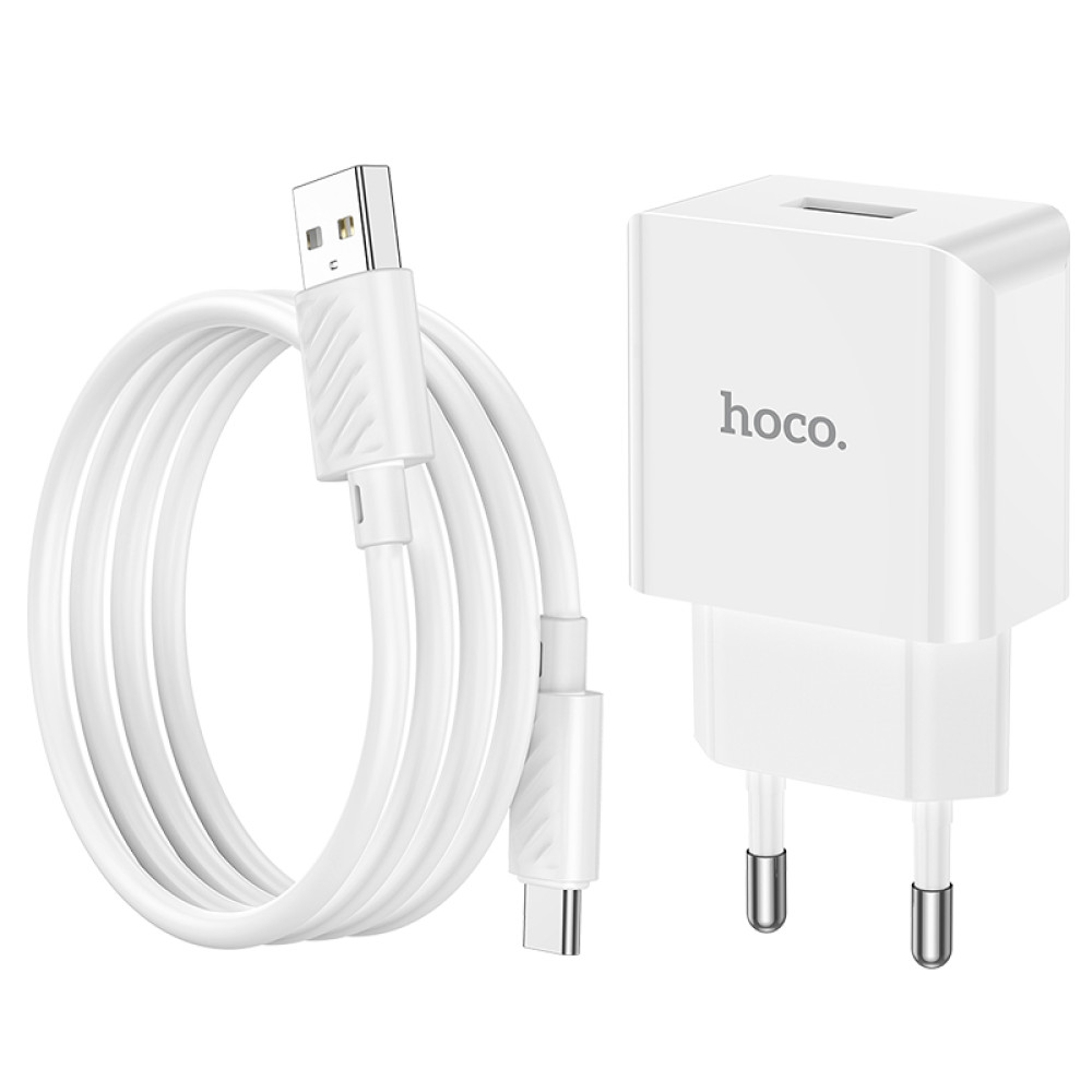 Мережевий зарядний пристрій Hoco C106A Leisure 10.5W Type-C
