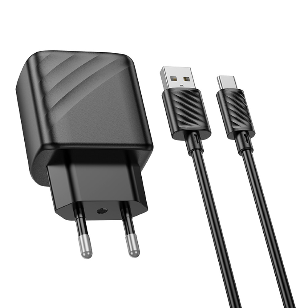 Мережевий зарядний пристрій Hoco CS21A Rich QC3.0 Type-C