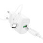 Мережевий зарядний пристрій Hoco C140A Smart QC3.0 Type-C