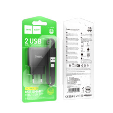 Мережевий зарядний пристрій Hoco C141A Smart 2.1A Type-C