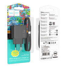 Мережевий зарядний пристрій Hoco CS17A Wish multi-protocol 22.5W Type-C