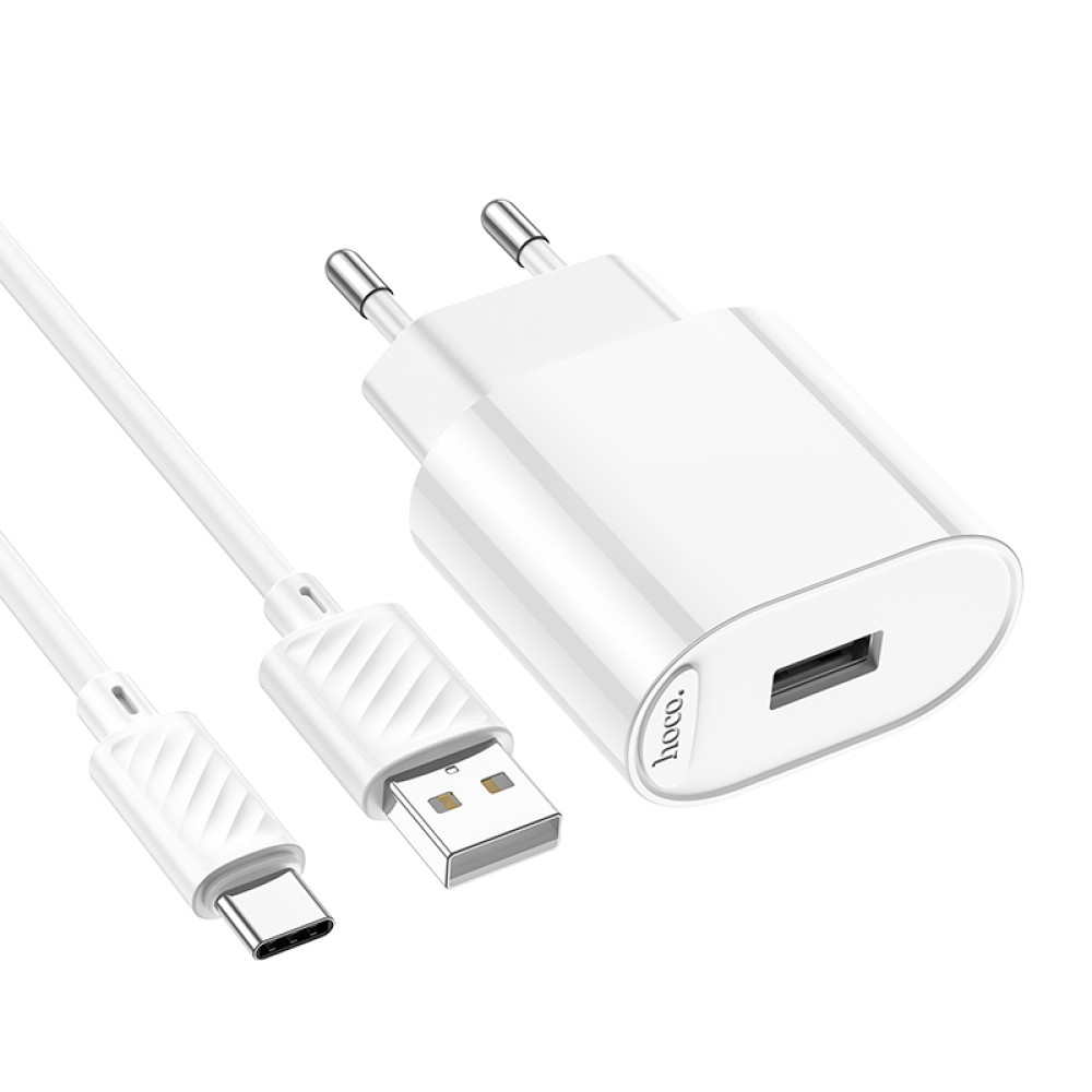 Мережевий зарядний пристрій Hoco C109A Fighter 10.5W Type-C