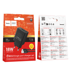 Мережевий зарядний пристрій Hoco CS92A Leader QC3.0 Type-C