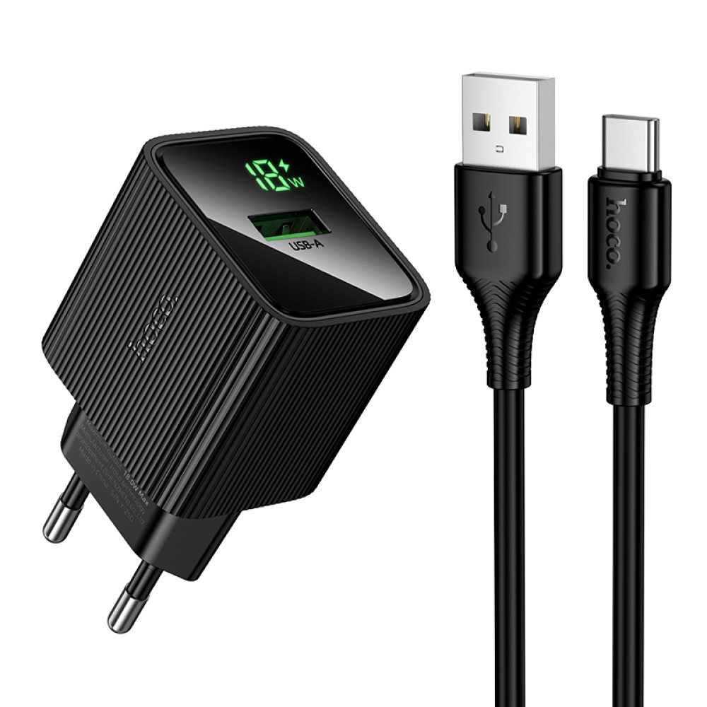 Мережевий зарядний пристрій Hoco CS81A Excellent QC3.0 Type-C