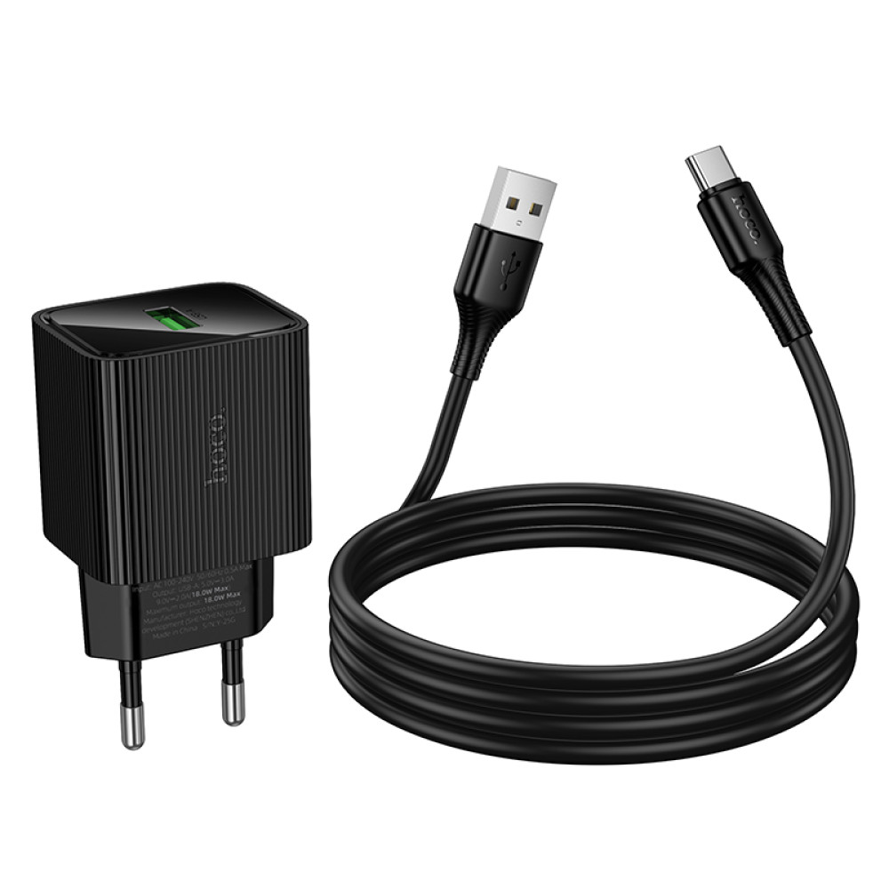 Мережевий зарядний пристрій Hoco CS81A Excellent QC3.0 Type-C