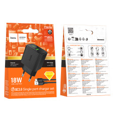 Мережевий зарядний пристрій Hoco CS81A Excellent QC3.0 Type-C
