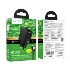 Мережевий зарядний пристрій Hoco CS111A Lounge multi-protocol 22.5W Type-C