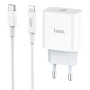 Мережевий зарядний пристрій Hoco C76A Plus sourse PD20W Type-C to Lightning