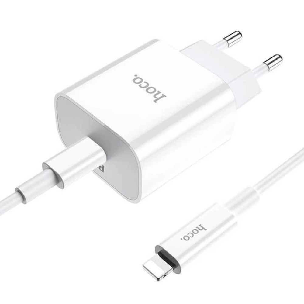 Мережевий зарядний пристрій Hoco C76A Plus sourse PD20W Type-C to Lightning