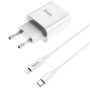 Мережевий зарядний пристрій Hoco C76A Plus sourse PD20W Type-C to Lightning