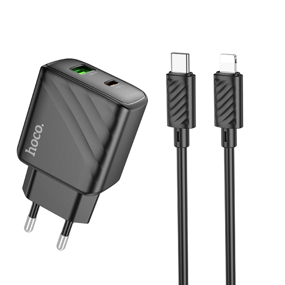 Мережевий зарядний пристрій Hoco CS23A Sunlight PD30W+QC3.0 Type-C to Lightning