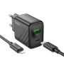 Мережевий зарядний пристрій Hoco CS23A Sunlight PD30W+QC3.0 Type-C to Lightning