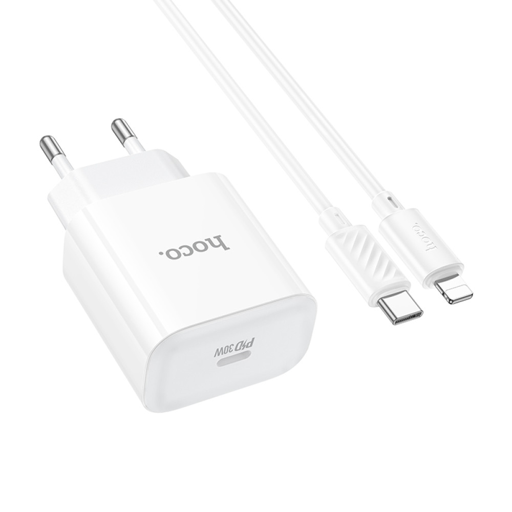 Мережевий зарядний пристрій Hoco C76A Pro Majestic PD30W Type-C to Lightning