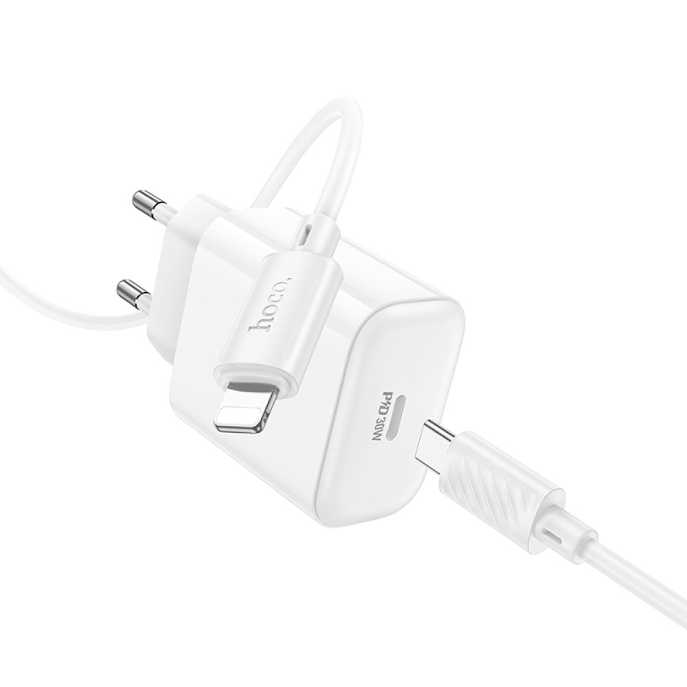Мережевий зарядний пристрій Hoco C76A Pro Majestic PD30W Type-C to Lightning