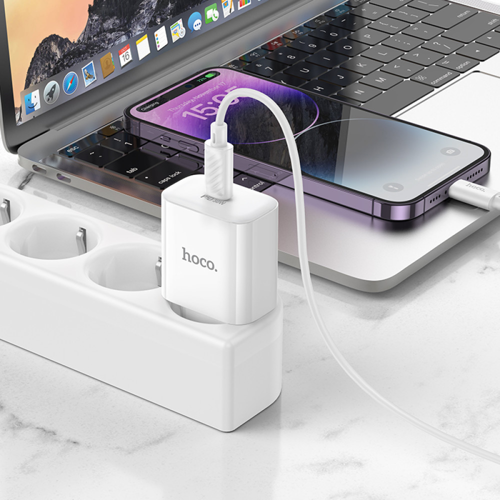 Мережевий зарядний пристрій Hoco C76A Pro Majestic PD30W Type-C to Lightning
