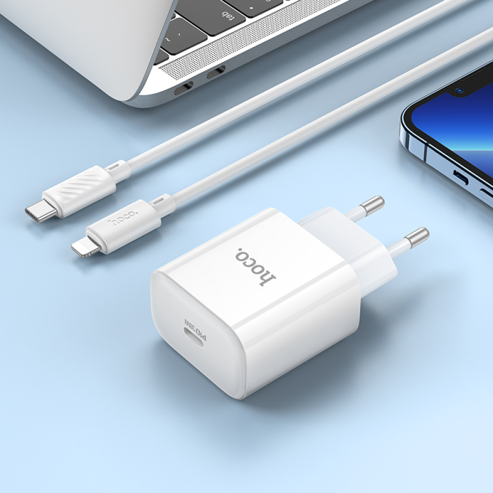 Мережевий зарядний пристрій Hoco C76A Pro Majestic PD30W Type-C to Lightning