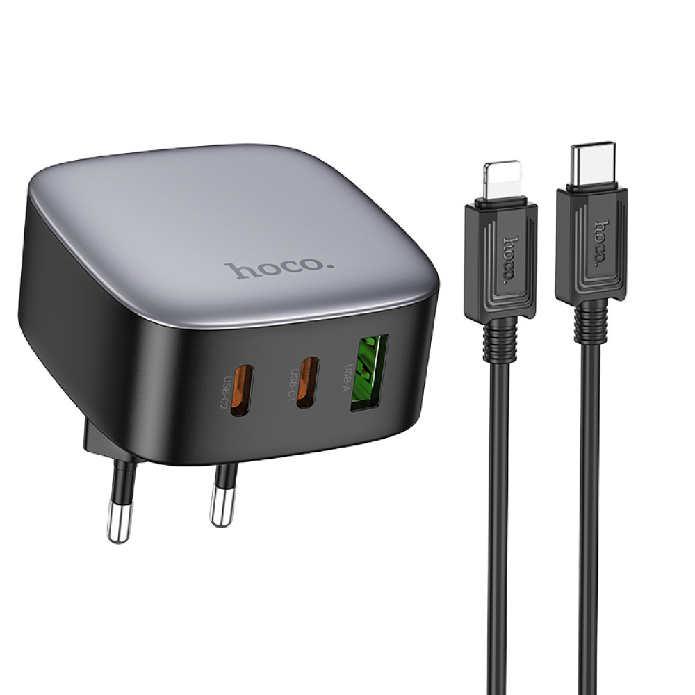 Мережевий зарядний пристрій Hoco CS33A Amanecer PD30W+QC3.0 Type-C to Lightning