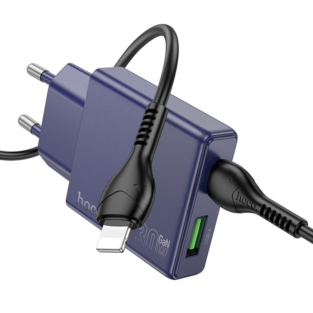Мережевий зарядний пристрій Hoco N45 Biscuit PD30W+QC3.0 Type-C to Lightning
