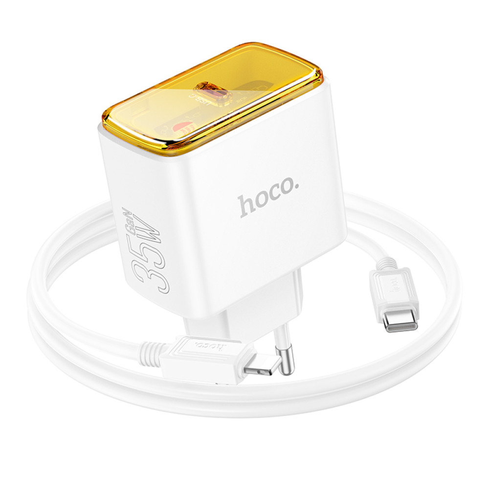 Мережевий зарядний пристрій Hoco CS41A Smart PD35W Type-C to Lightning