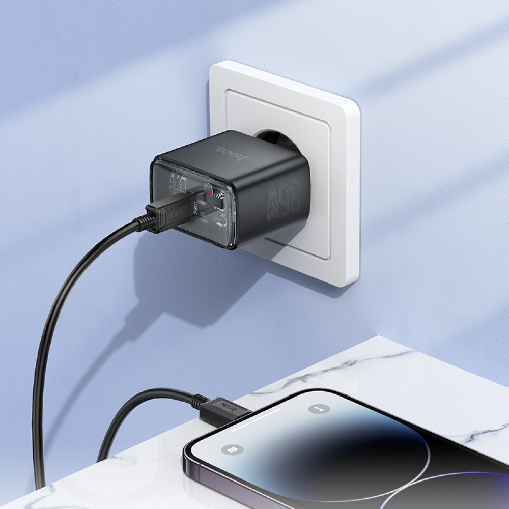 Мережевий зарядний пристрій Hoco CS41A Smart PD35W Type-C to Lightning