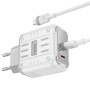 Мережевий зарядний пристрій Hoco C137A Rock PD45W+QC3.0 Type-C to Lightning