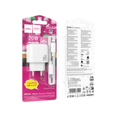 Мережевий зарядний пристрій Hoco CS54A Surplus PD20W+QC3.0 Type-C to Lightning