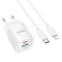 Мережевий зарядний пристрій Hoco C147A Charm PD20W+QC3.0 Type-C to Lightning