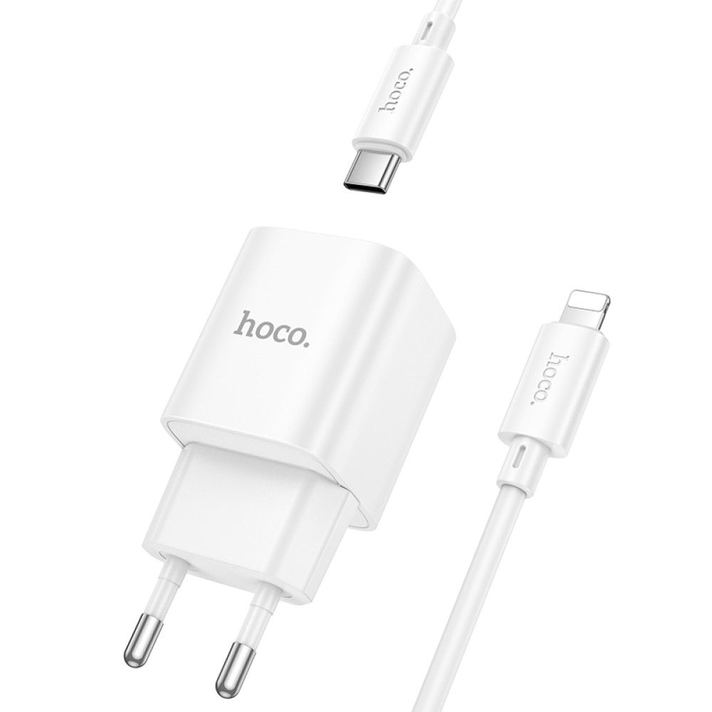 Мережевий зарядний пристрій Hoco C147A Charm PD20W+QC3.0 Type-C to Lightning