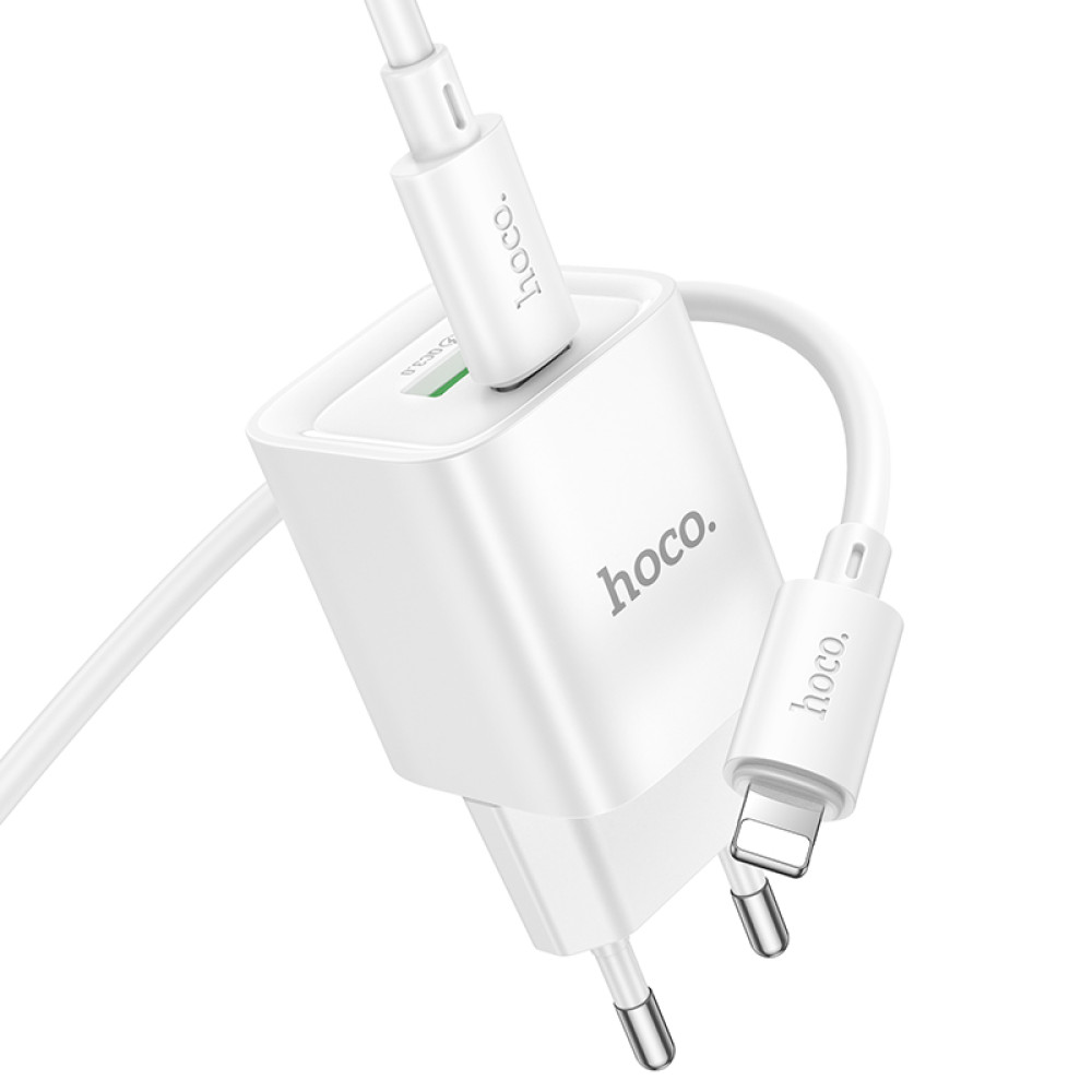 Мережевий зарядний пристрій Hoco C147A Charm PD20W+QC3.0 Type-C to Lightning