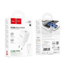 Мережевий зарядний пристрій Hoco C149A Charm PD30W+QC3.0 Type-C to Lightning