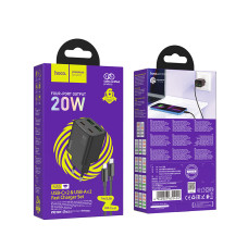 Мережевий зарядний пристрій Hoco N55 Fundador PD20W Type-C to Lightning