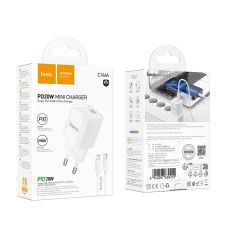 Мережевий зарядний пристрій Hoco C146A Charm PD20W Type-C to Lightning
